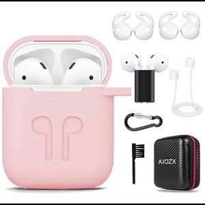New Silicone AirPod Case Cover w/Accessories